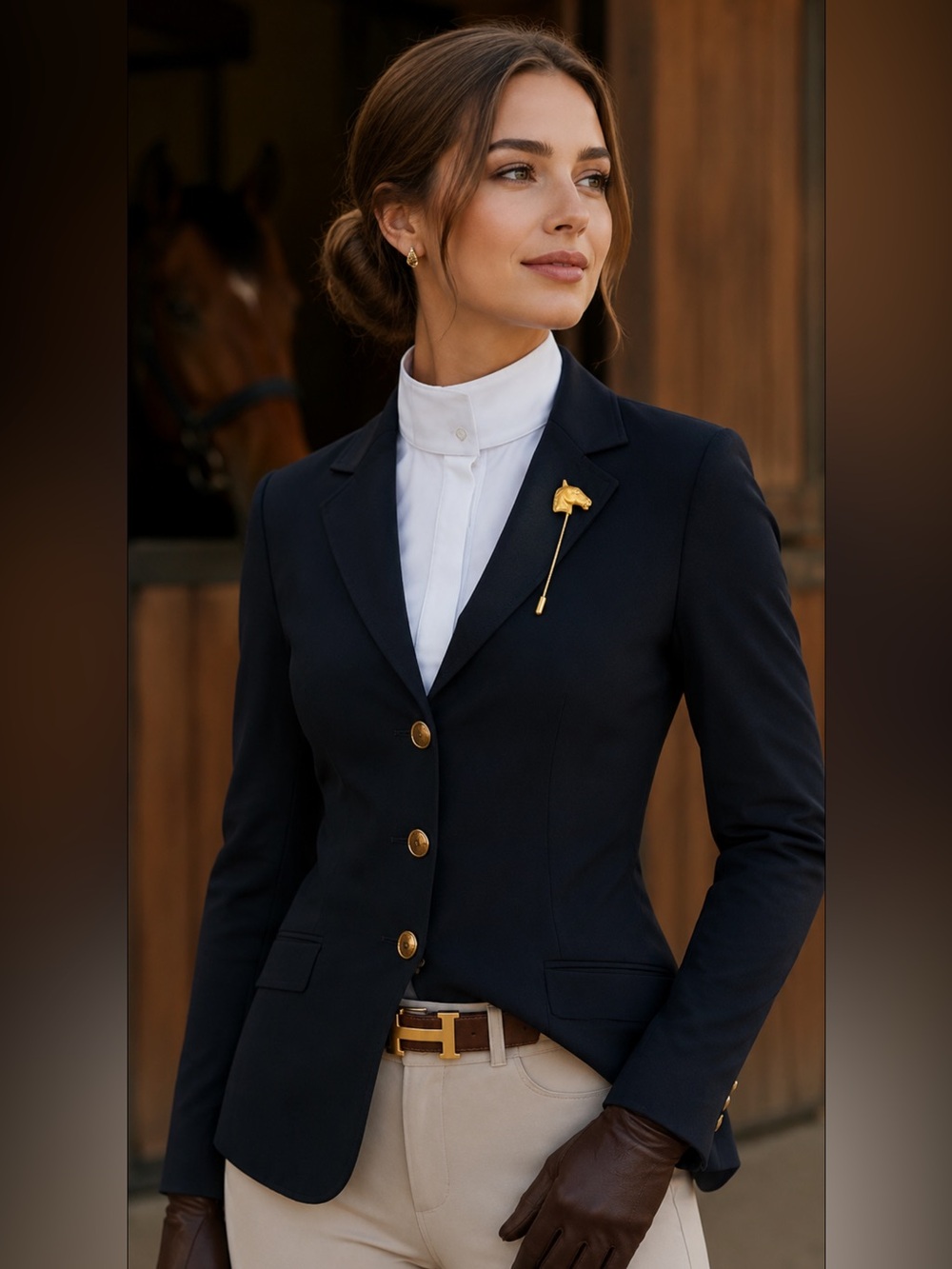 Hermès Gold Plated Horse Pin